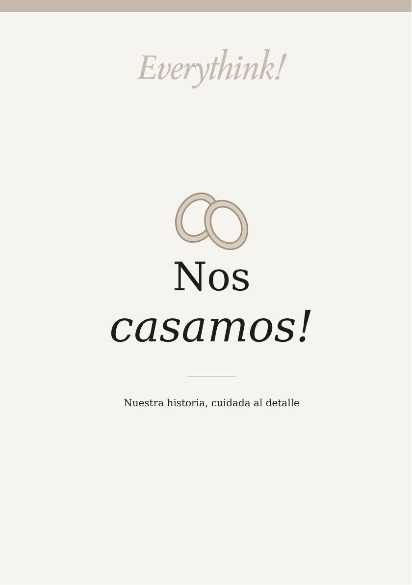 Portada de Nos casamos!, la agenda de boda de Everythink!